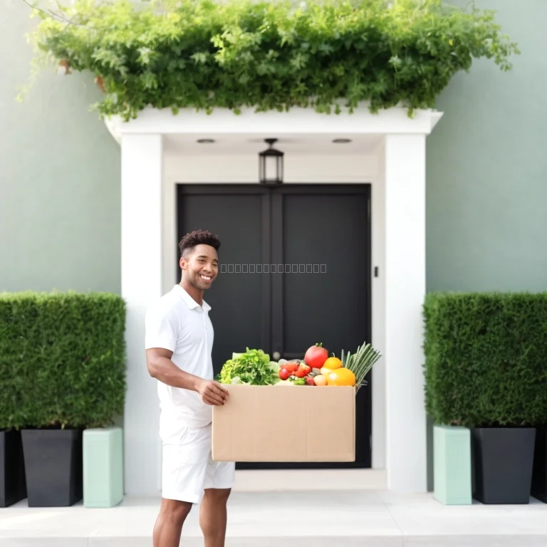 Korb mit frischem Obst und Gemüse